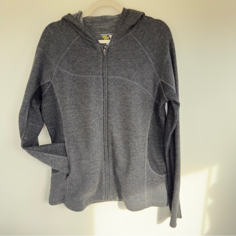 Women’s Mountain Hardwear Hooded Sweater Jacket Recycled Wool XL